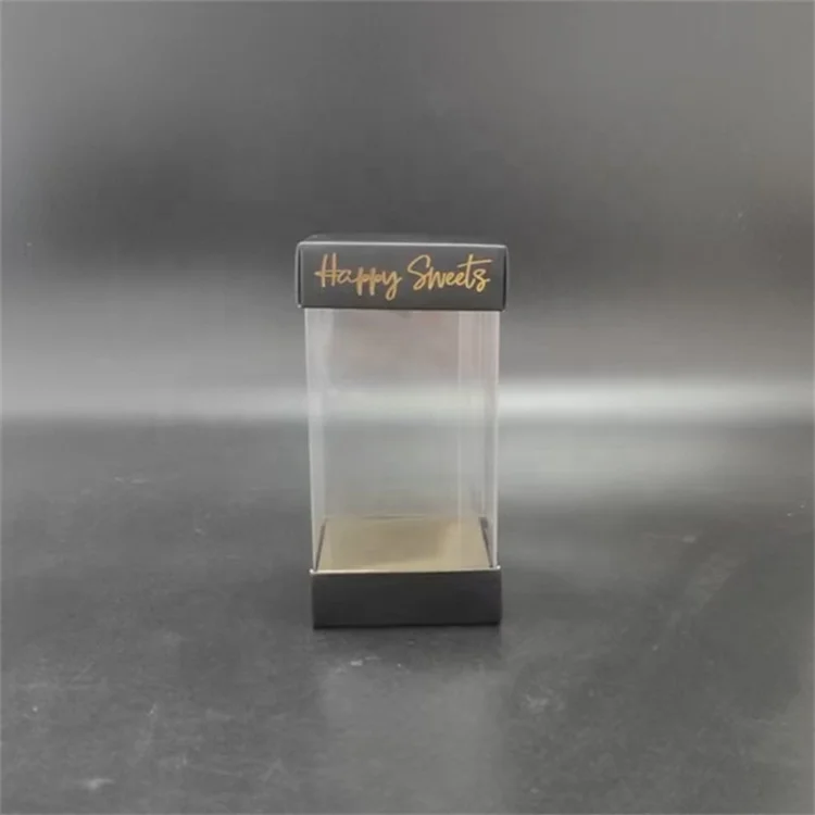 High quality custom folding transparent PET gift box with cardboard base for easter eggs packaging