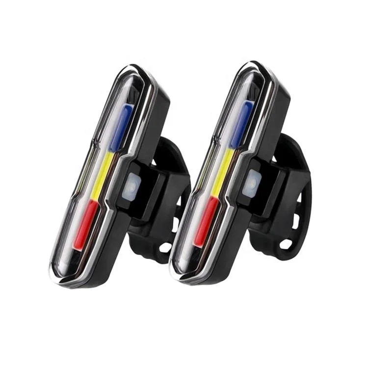 IP65 waterproof bike accessories color lights back bicycle light rechargeable led bike tail light