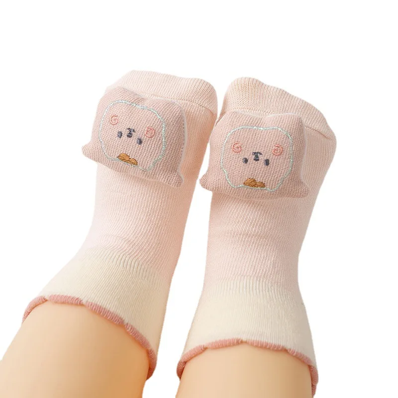 Lovely Animal Cartoon Doll Baby Socks Cotton Knitted Anti-Slip Indoor Floor Baby Shoe Socks With Rubber Sole