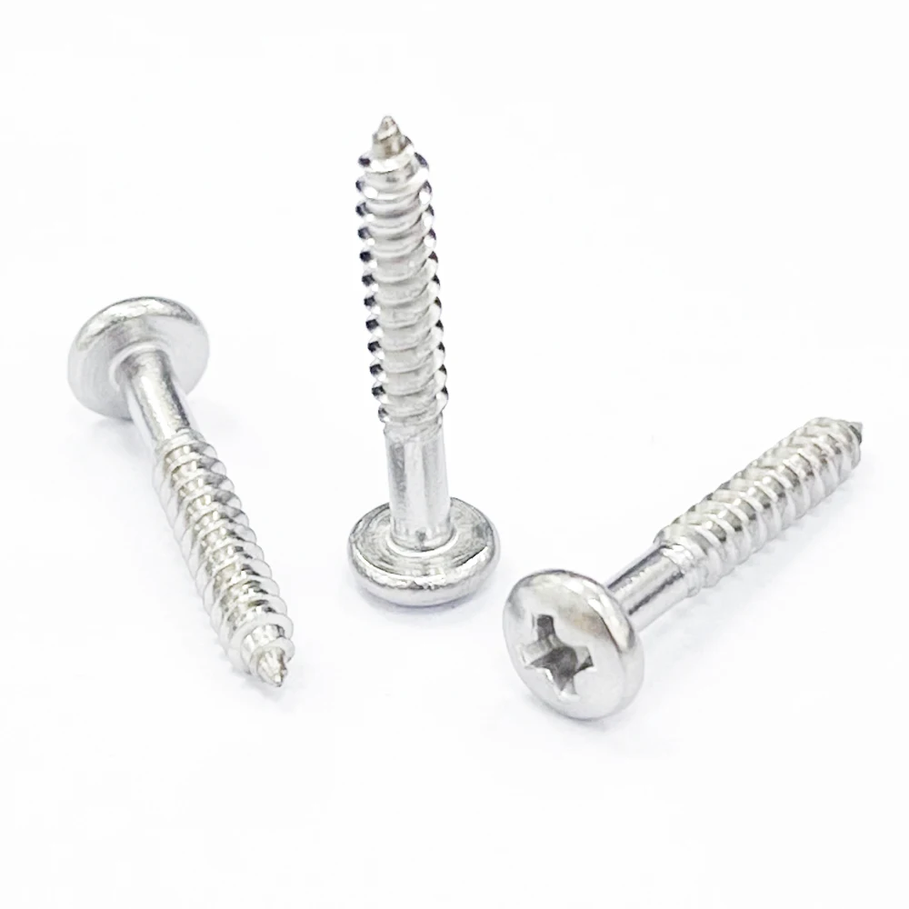Wholesale Stainless Steel Cross Slotted Half Tooth Point Tail Self Tapping Screws Pan Head Wood Screws