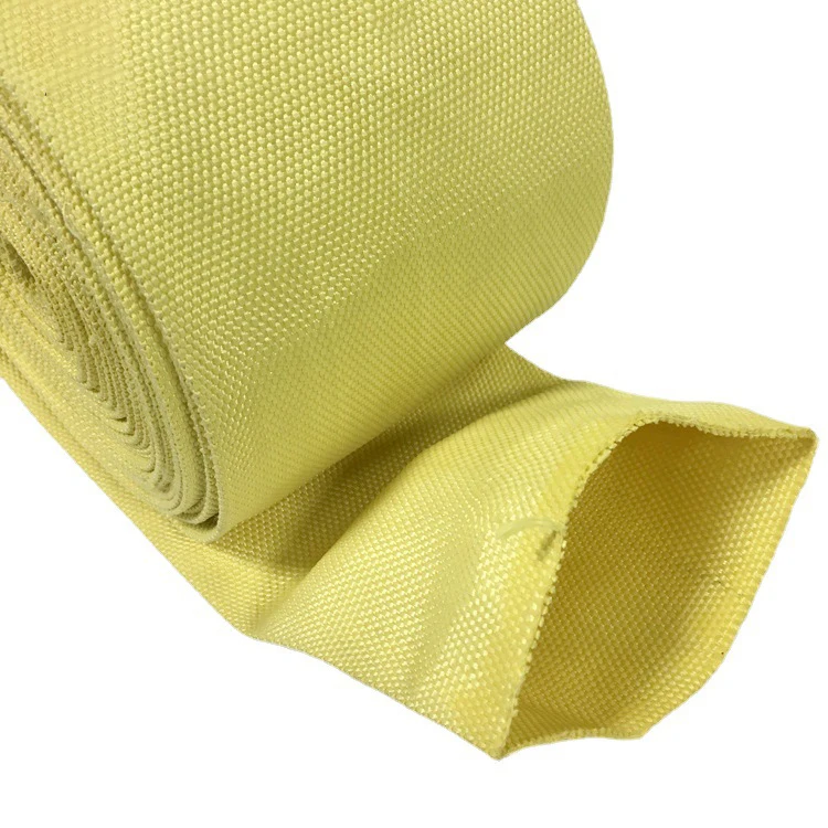 Aramid expandable Braided Sleeving Insulating tubular Webbing Heat Resistant Woven Aramid Fiber Tubular Sleeve Webbing