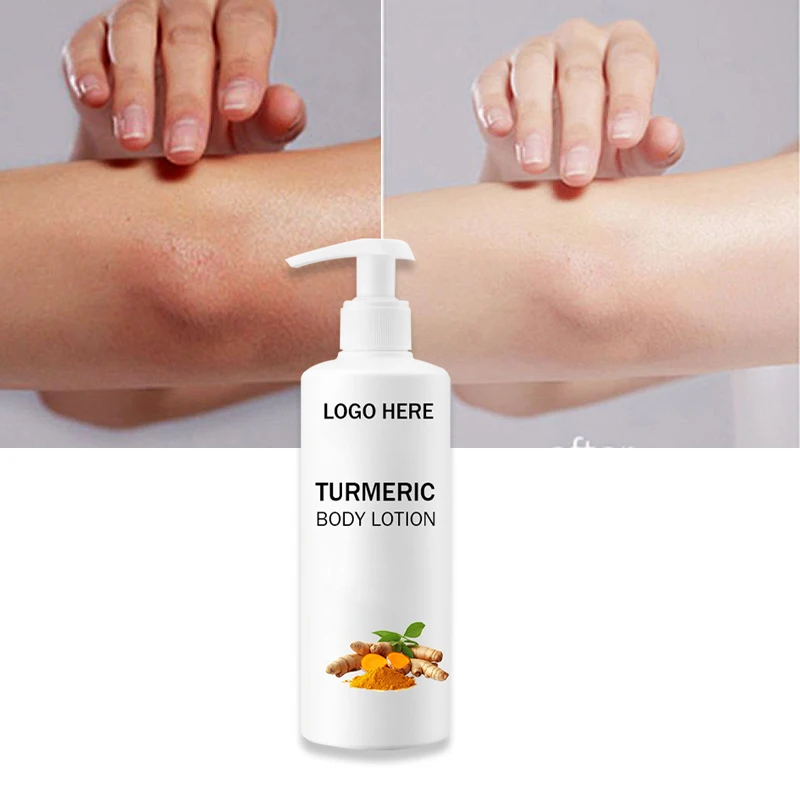 Private Label Moisturizing Smoothing Vitamin c  Whitening Turmeric body lotion