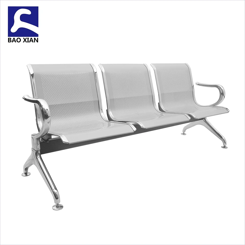 Hot sale metal airport 3-Seater waiting chair
