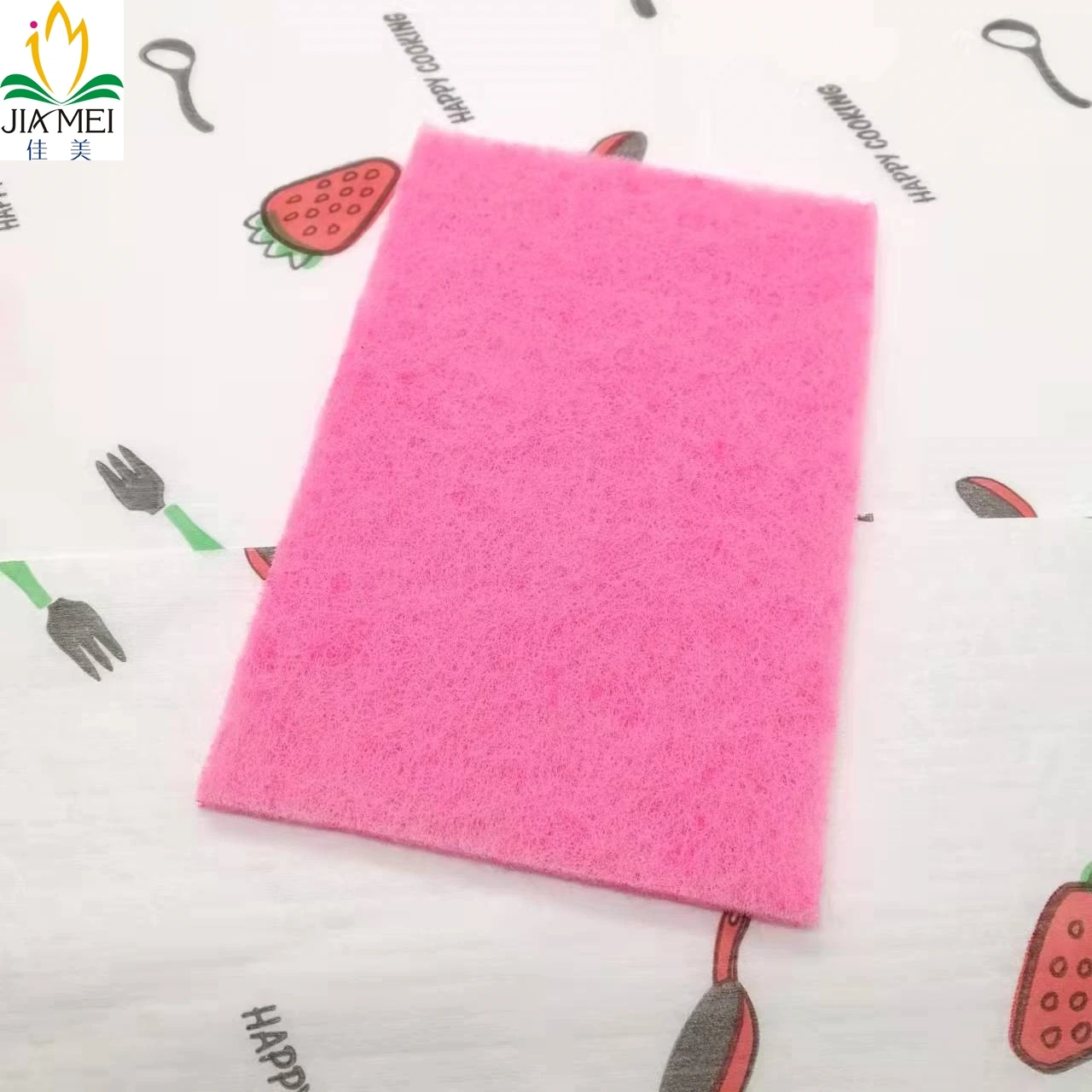 Розовые бытовые кухонные чистящие прокладки без царапин губка для мытья