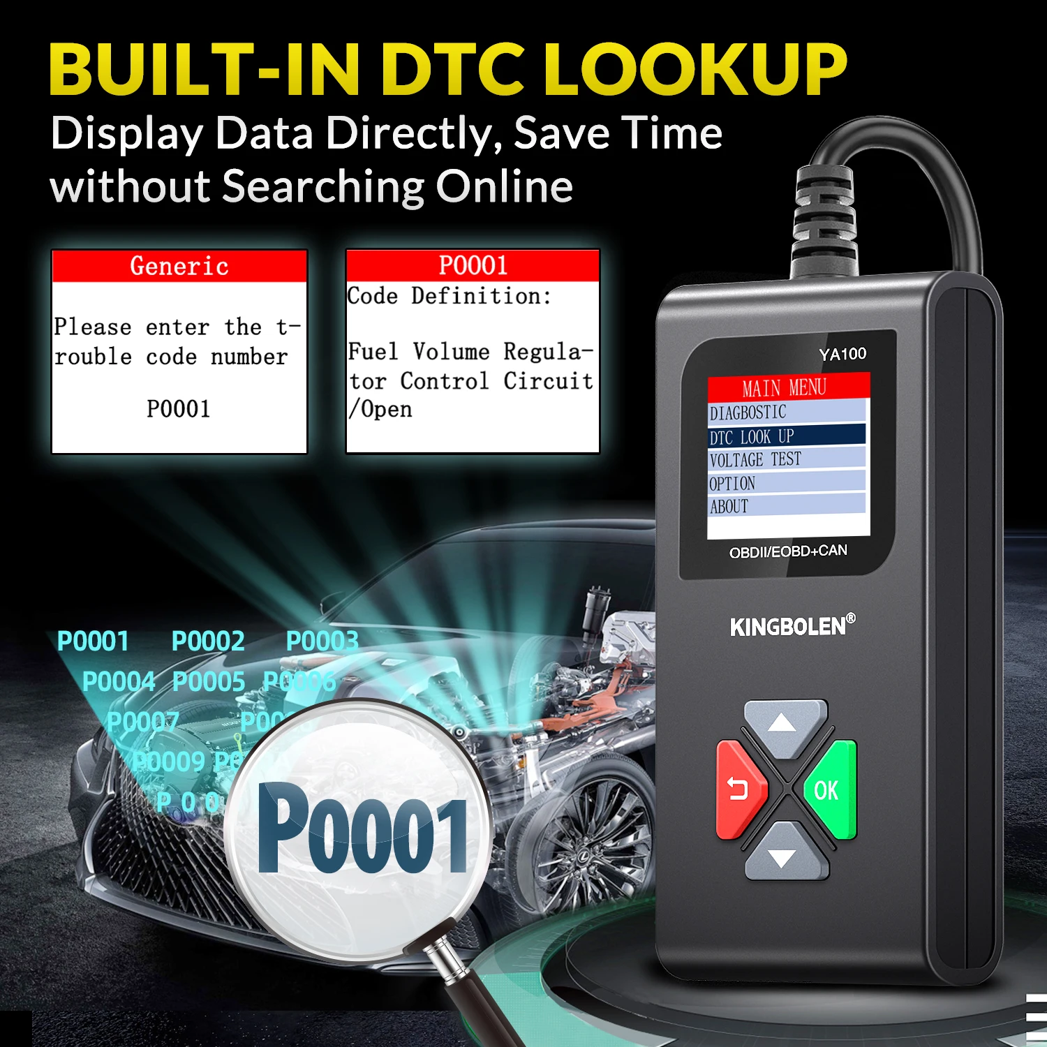 2024 New Product KINGBOLEN YA100 OBD2 OBDeleven Scanner for Auto Check Engine Scanner Car Diagnostic Machine Automotive Tools