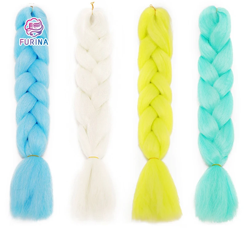 Luminous Furina hot sale jumbo braids  pre stretched braiding hair Light in the Dark synthetic braiding hair for black women