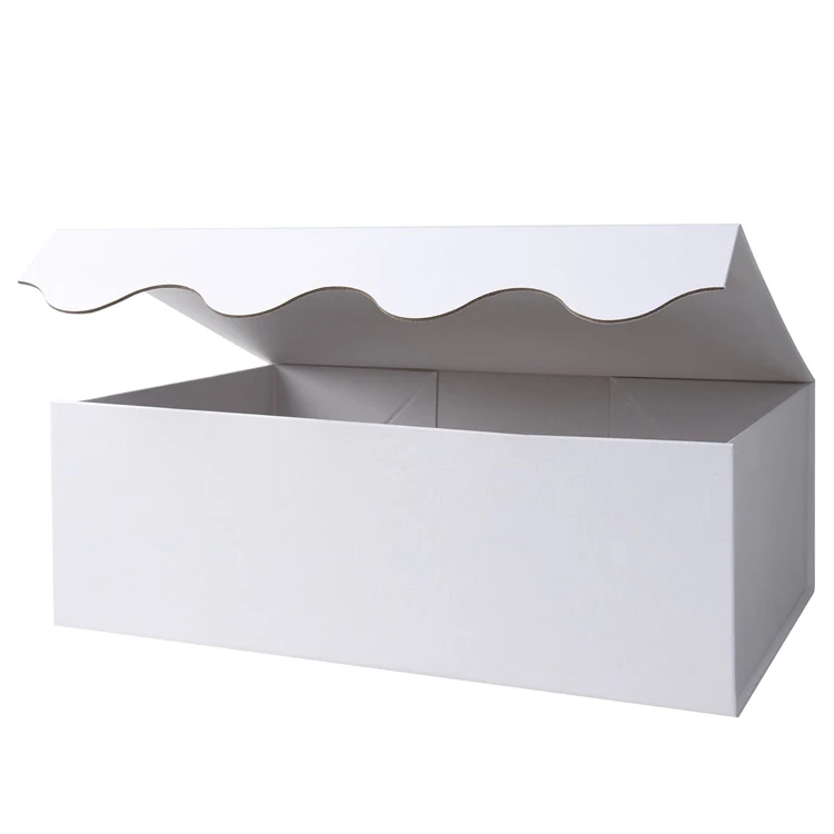 White Color Elegant Paper Cardboard Luxury Gift Magnetic Large Storage Decorative Gift Boxes for Baby Shower