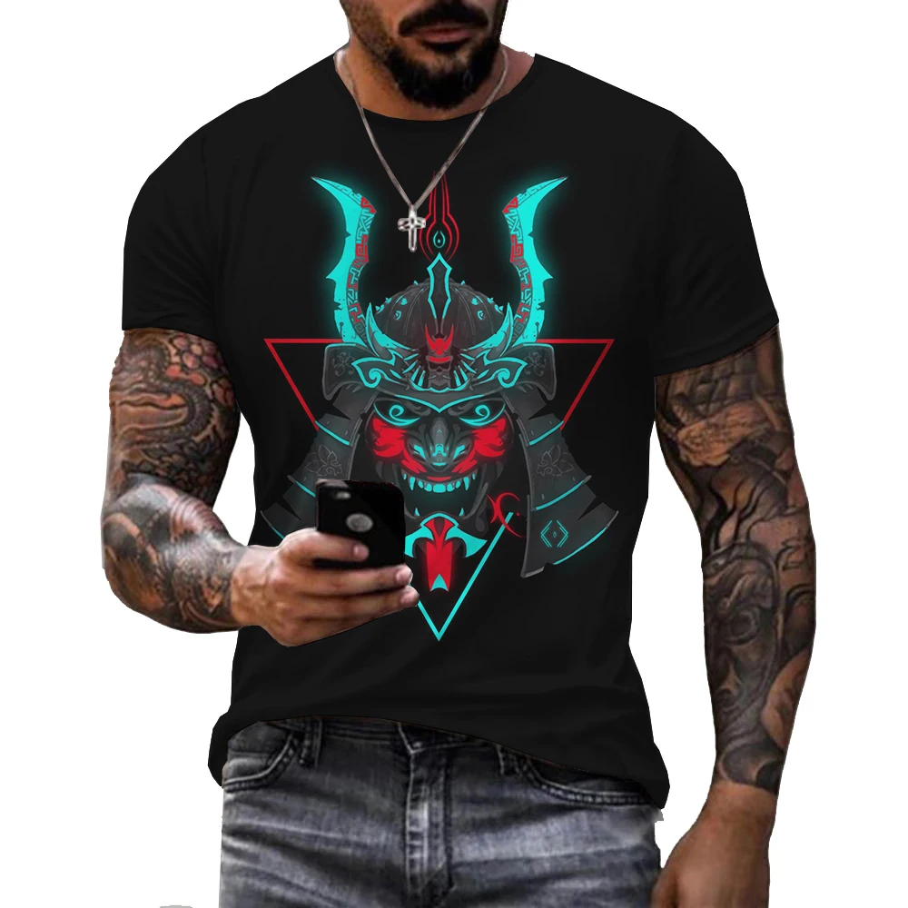 2022 Japanese Prajna Face 3D Printed Shirt for Men Digital Printing T Shirt Custom Unisex Over Print OEM and ODM T-shirts