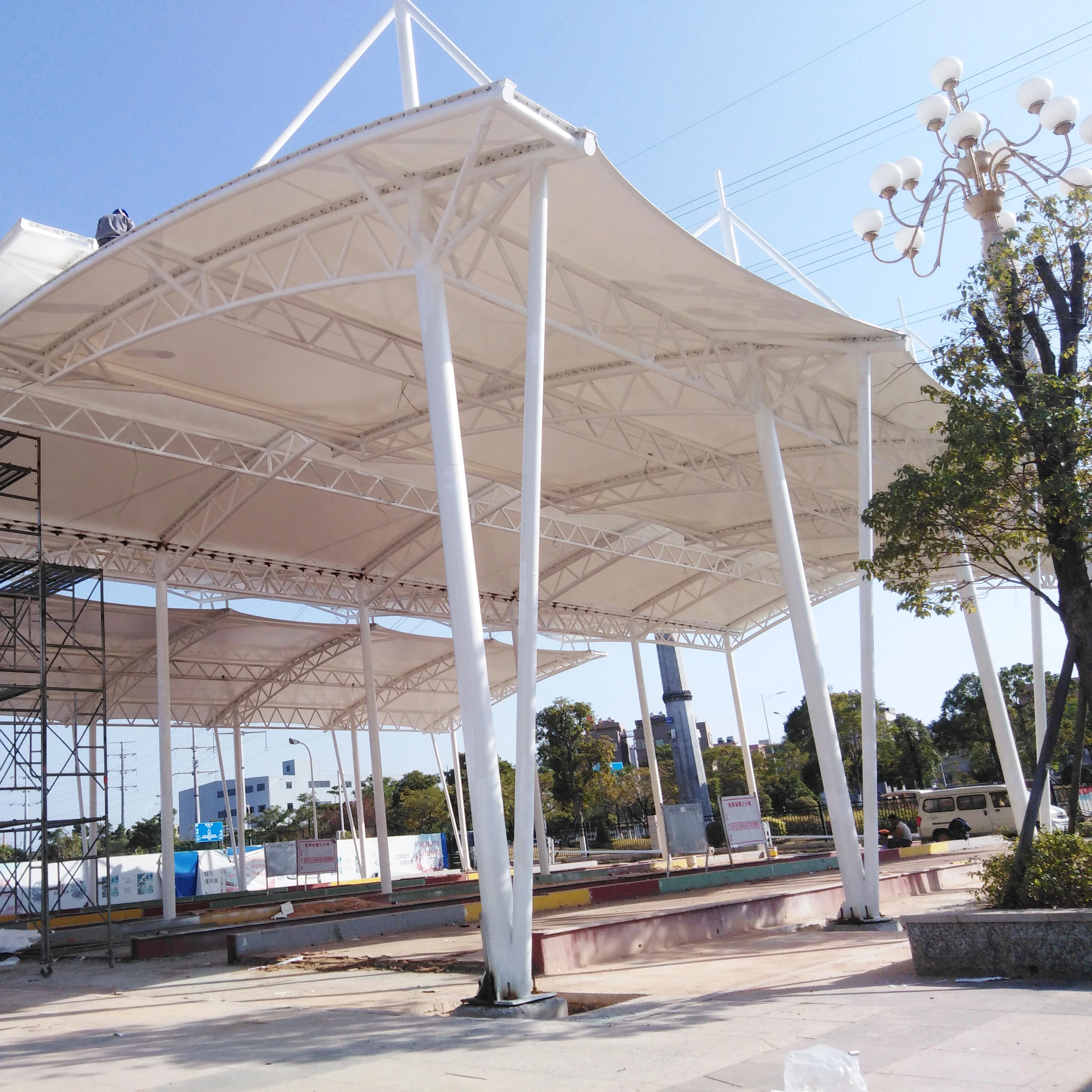 Customised PVDF Fabric Membrane Structure Canopy Roof For Sports Facilities