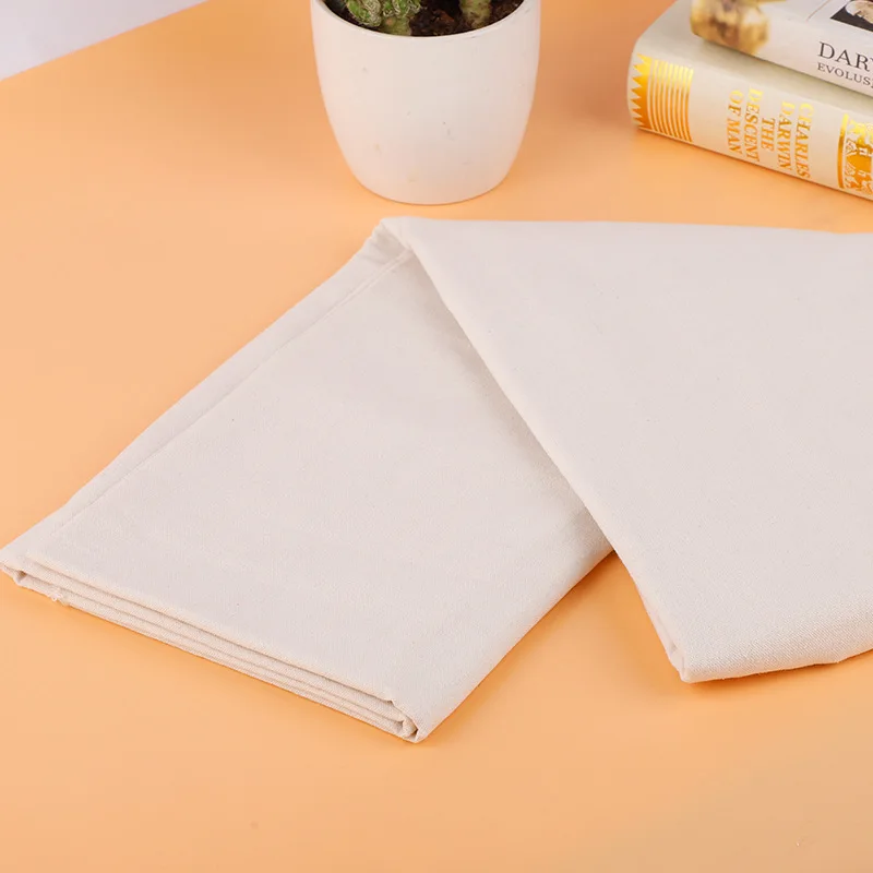 Hot Sale Solid Color White Soft Plain Dyed Blend 55% Linen 45% Cotton Fabric For Home Textile