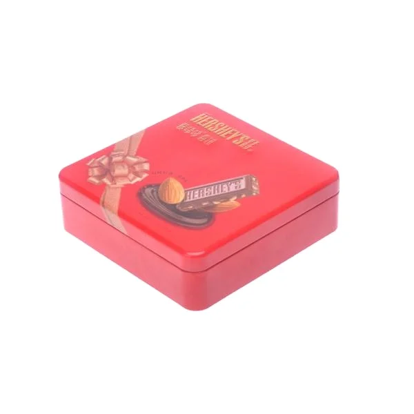 Factory price square shape metal chocolate baklava tin box packaging wholesale