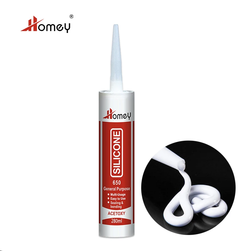 Homey high quality silikon acetico trasparente general purpos adhesives glue silicone sealant