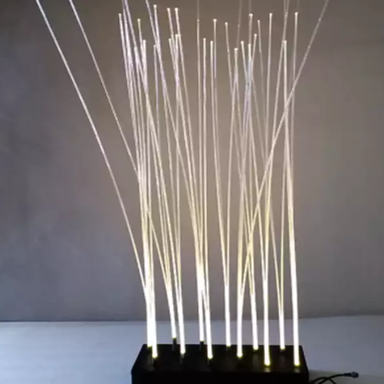 Outdoor Waterproof  Led Fiber Optic Flower Light Plug-in Lawn Fiber Optic Lights For Garden Decorative Lights