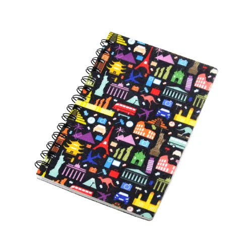 Sublimation blanks felt coated customized journals photo felt notebook with coil