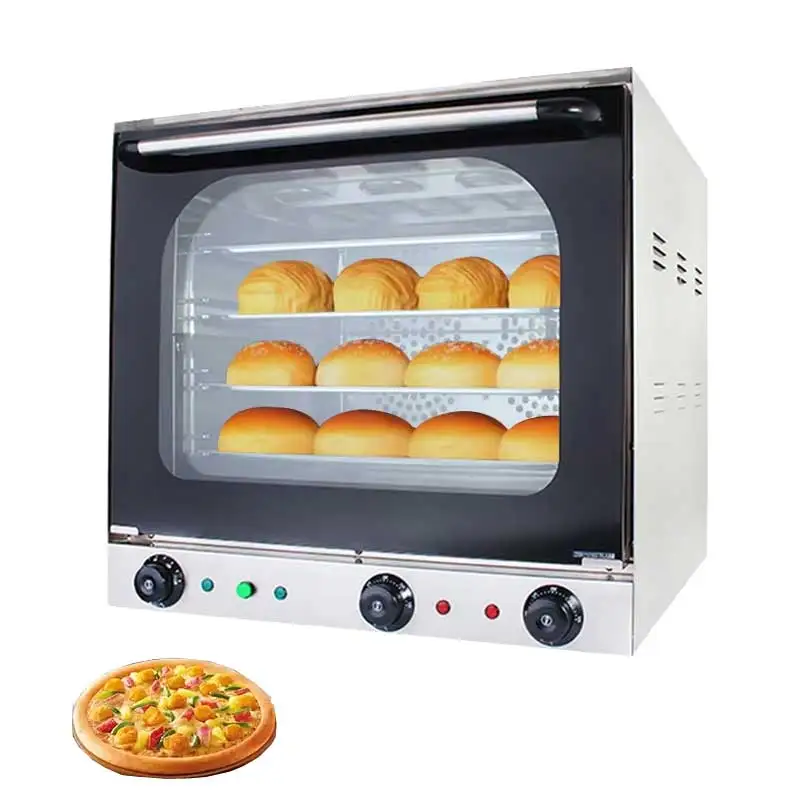 Four layer hot air circulation furnace with spray Bread Pastry Cakes Oven Commercial Kitchen Bakery Machine baking equipment