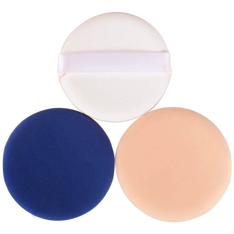 Round and Rectangle Washable Loose Soft & Furry Cosmetic Face Powder Puff Sponge