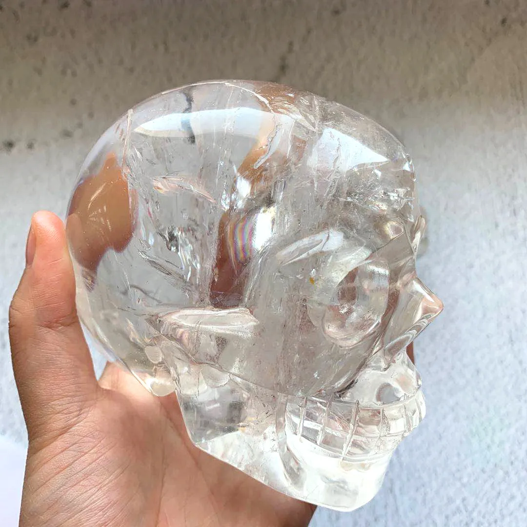 Hot Sale Reiki Gemstones Natural Clear Quartz Skulls Crystals Healing Stones For Decoration
