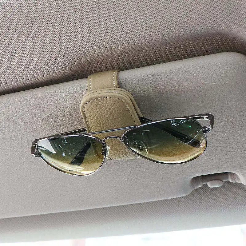 Universal Sunglasses/Eyeglasses Stand Fastener Pen Case Card Ticket Holder Sun Visor Glasses Box Auto Interior Car Accessories