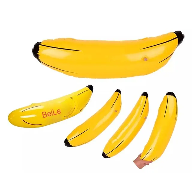 Inflatable Banana Pool Float Lie-on Fruit Swimming RingWater Toy Beach Air Mattress