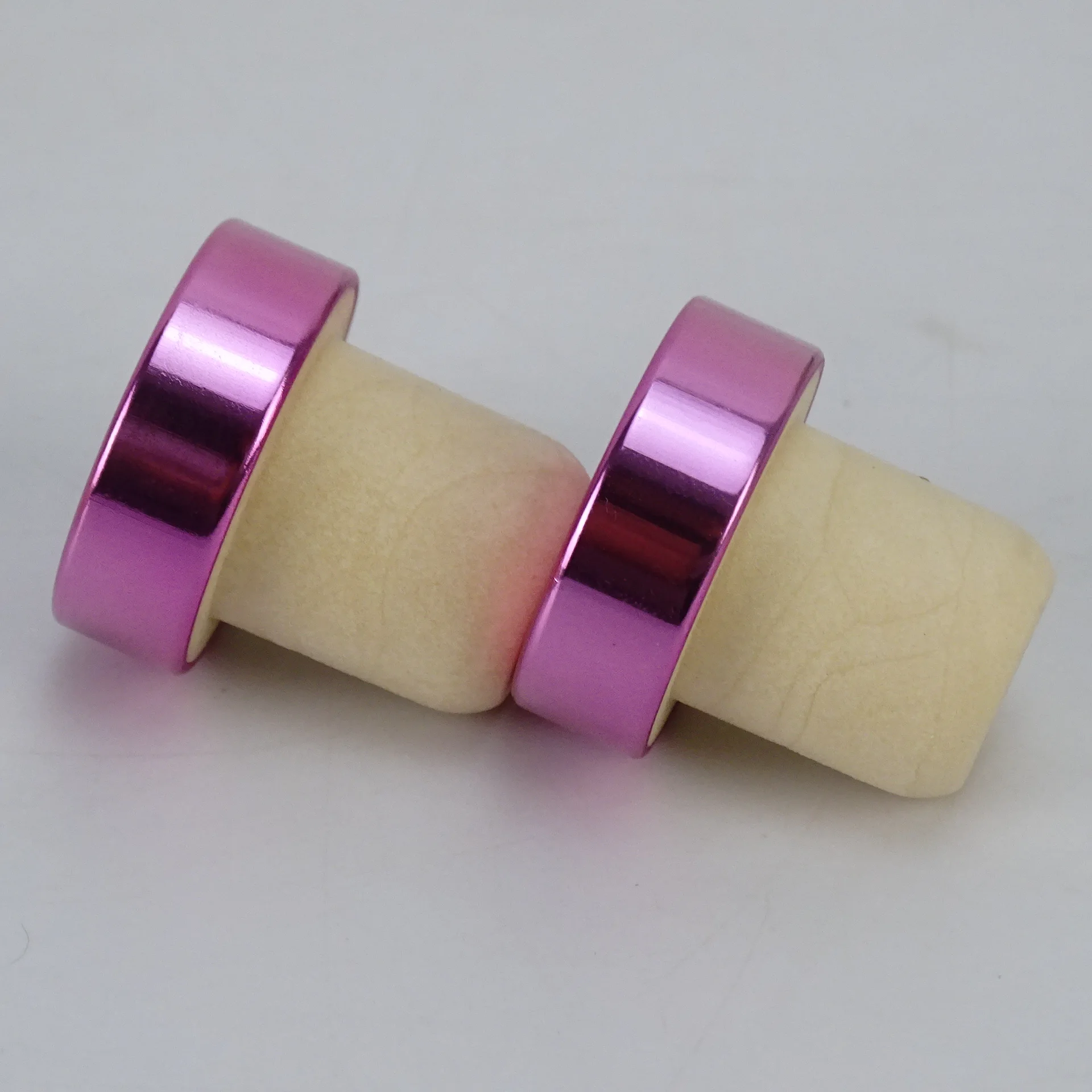 Good Selling Reusable Luxury Wooden Top Wine Bottle Synthetic Cork Cork Cork Polymer Stopper With Aluminum Lid