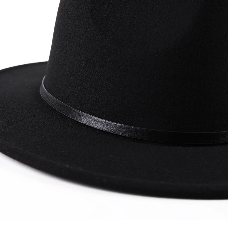 2021 модная оптовая продажа ковбойская мужская одежда плоская широкополая Федора Дизайнерская Женская фетровая Панама Шляпы