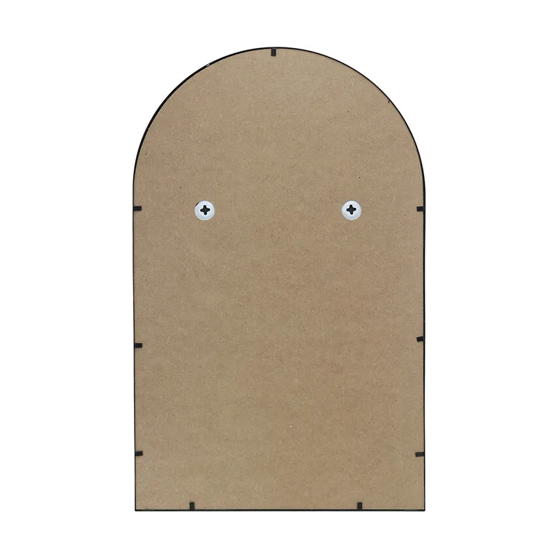 
MOK 2020 Latest design hot sellingStainless steel wall mounted framed black arched mirror 