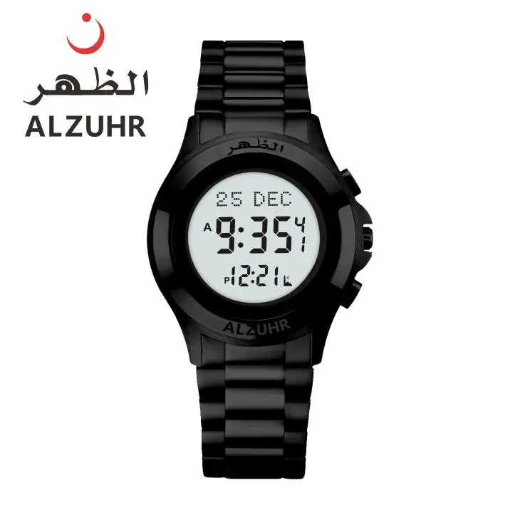 Factory price al fajr prayer watches dual time azan new design waterproof azan lovers watch for men ALZUHR505