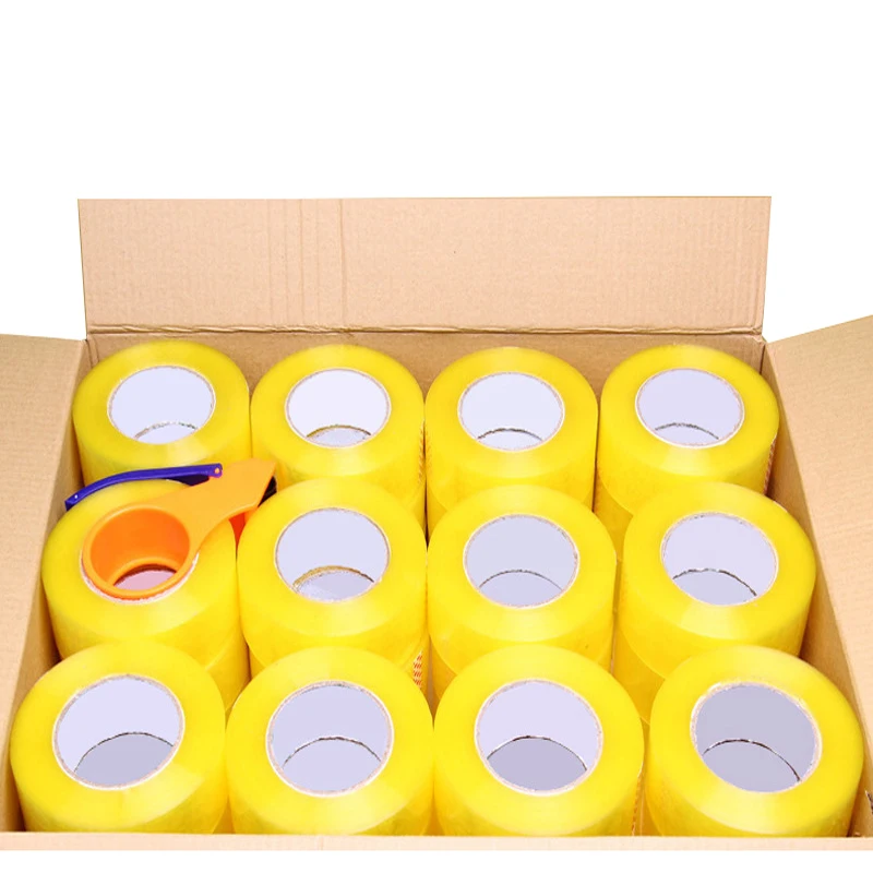 High Quality 48 mm 200 m Acrylic Shipping Self Adhesive Cinta Adhesiva Transparent Clear Packing Tape