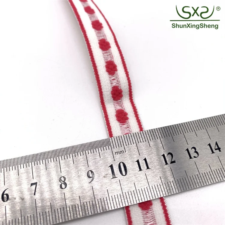 Factory direct sales custom woven tape jacquard bra straps Nylon elastic band