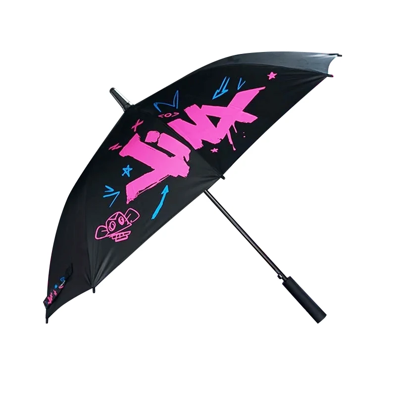 New Novelties Popular Custom Anime Jinx Umbrella With Logo Automatic Straight Stick Sombrillas Parapluie Parasol Umbrella