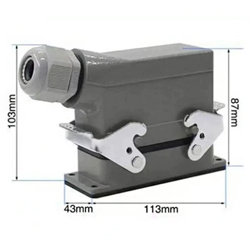 Hdc-he-024-1/2/3/4 F/m 24pin винтовое соединение 16a 500v Промышленный прямоугольный авиационный разъем штекер сверхмощные разъемы