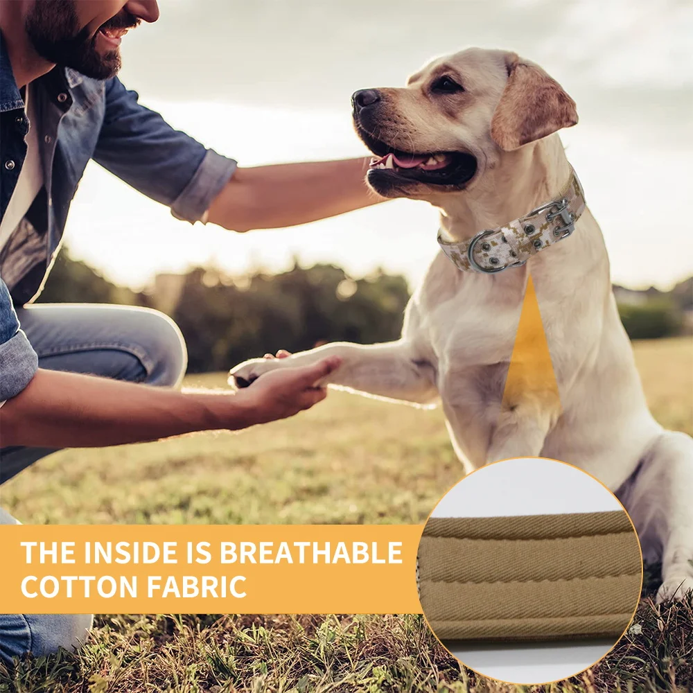 Belt Crown Wholesale Tactical Nylon Pet Collar Adjustable Training Dog Collar para perro