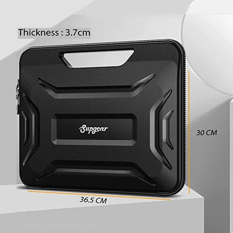 13 inch Great PU Leather Material Custom Moulded EVA Handle HP Laptop Hard Carrying Case