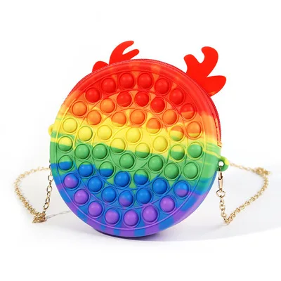 NewTrend Wholesale Colorful Fun Push Pop Anti Stress Handbag With Zipper