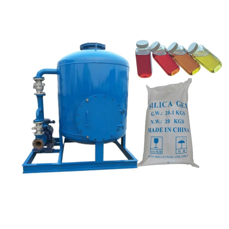 small investment industry oil cleaning equipment silica gel filter diesel color bleaching machine