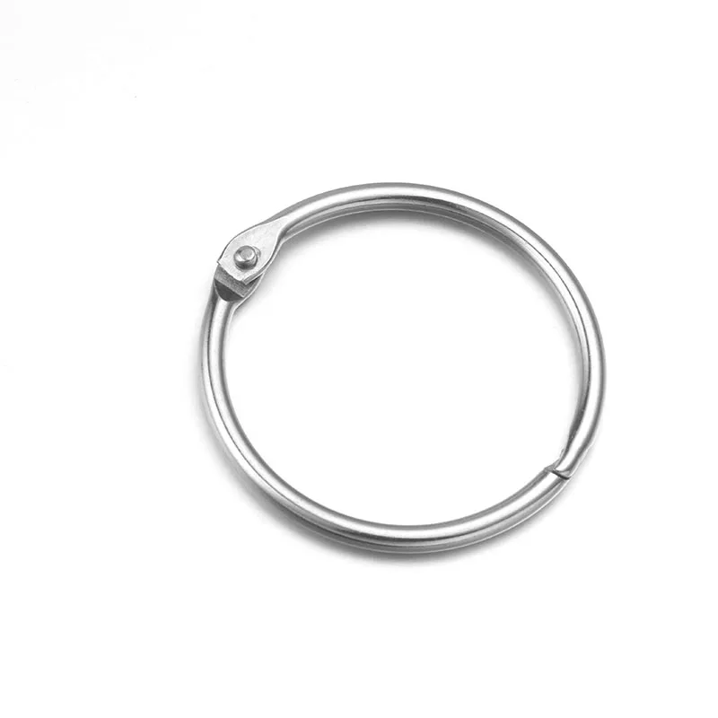 44 мм Металлические никелированные стальные широкие кольца для связывания листов для книг, карт, офисных бумажных зажимов «сделай сам» оптовая продажа