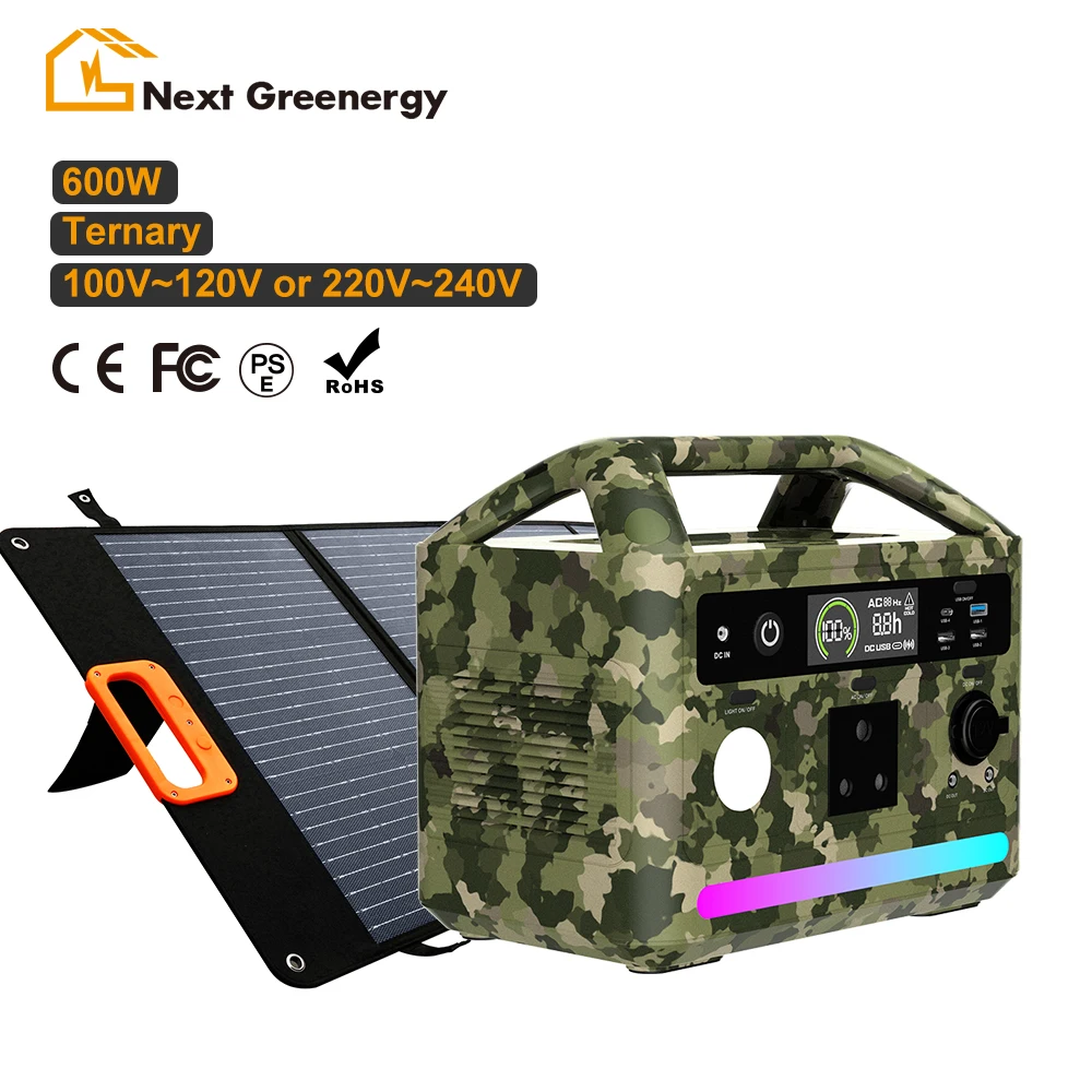 All in one Mini Power Station 300W 600W 700W 1200W Lithium Battery Home Outdoor Power Bank Solar Panels Portable Power Stations