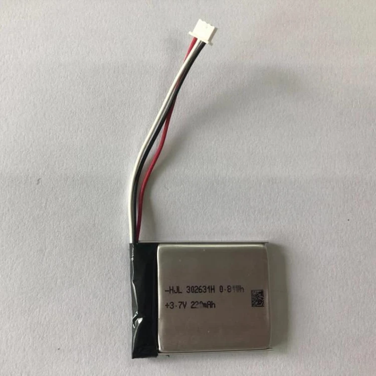 high temerpature centigrade polymer battery 302631H 220mAh 3.7V
