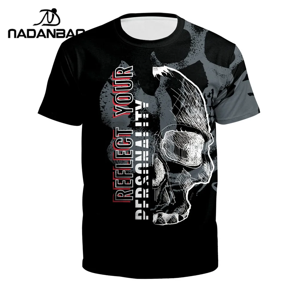NADANBAO 2022 summer high quality t shirts black pattern printed custom t shirt plus size breathable t shirt fabric