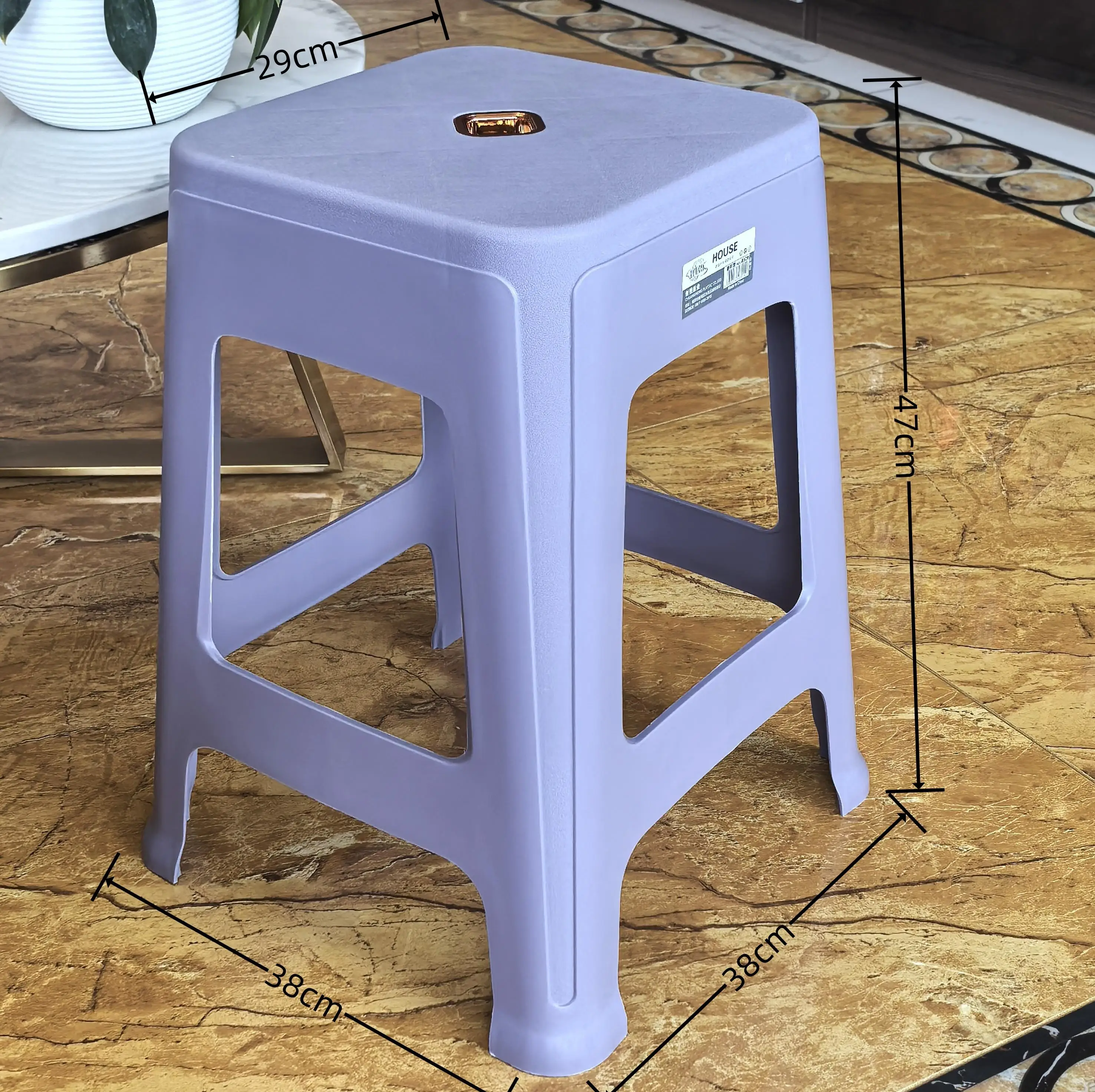 Factory Prices Thicken Household Living Room Stacked High Foot  Bench Fashion Creative Stackable Plastic Square Stool