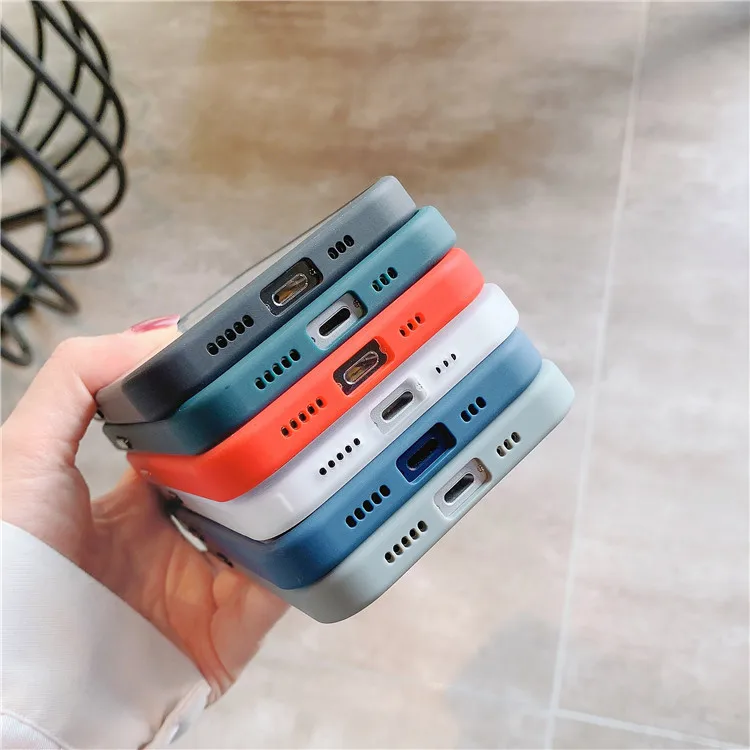 Hot Sale For iPhone 14 14Pro 14Plus 14ProMax 13 12 11 Mini SE3 Dull Polish Phone Back Protective Cover Clear Mobile Phone Case