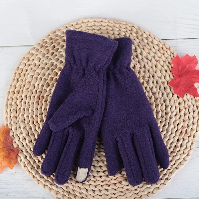 High Quality Outdoor Ski Sports touch screen Fleece Gloves Winter Warm Polar Fleece Gloves