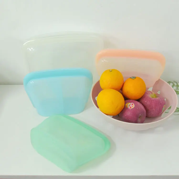 4000ML Large Size Silicone Gallon Bag Travel Organizer Bag Reusable Food Bag