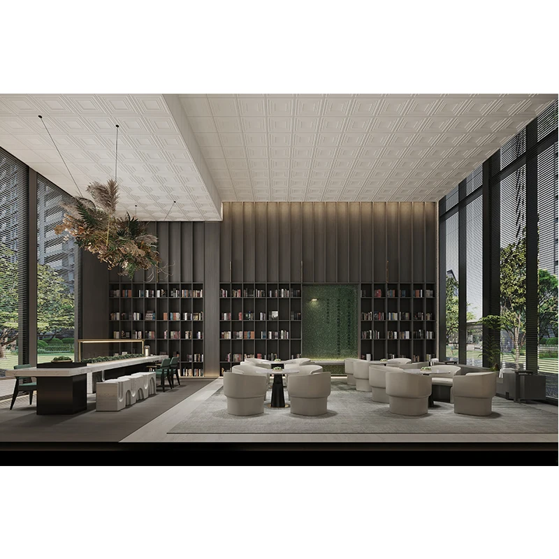 Wholesale Hotels wall decor brick wallpaper 0.6mm thickness white pvc ceiling 3d wall panel