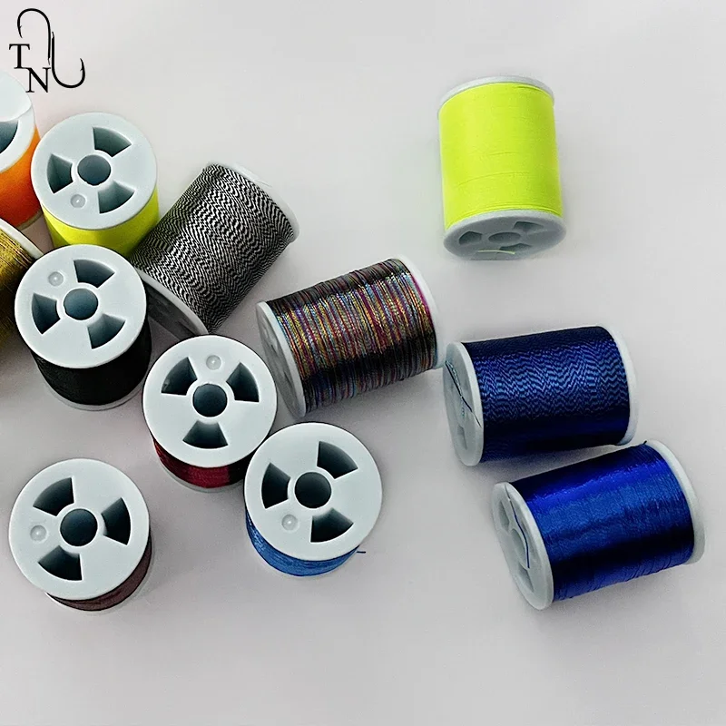 TN01 0.28mm 0.22mm100 Yards Fishing Rod Guide Wrapping Thread Repair Component  DIY  NCP metallic fluo Rod Building Thread