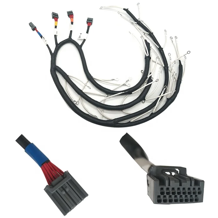 Factory Custom Design Auto gear cable and control cable automobile wire harness with Multi Connector for Vehicles