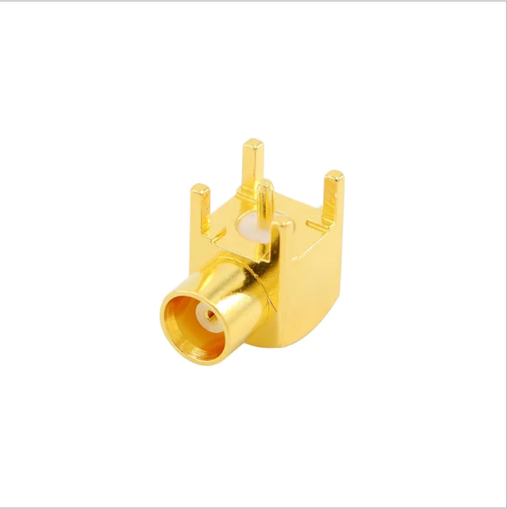 Good price  MCX-KWE coaxial sma female gold terminal bnc right angle connector