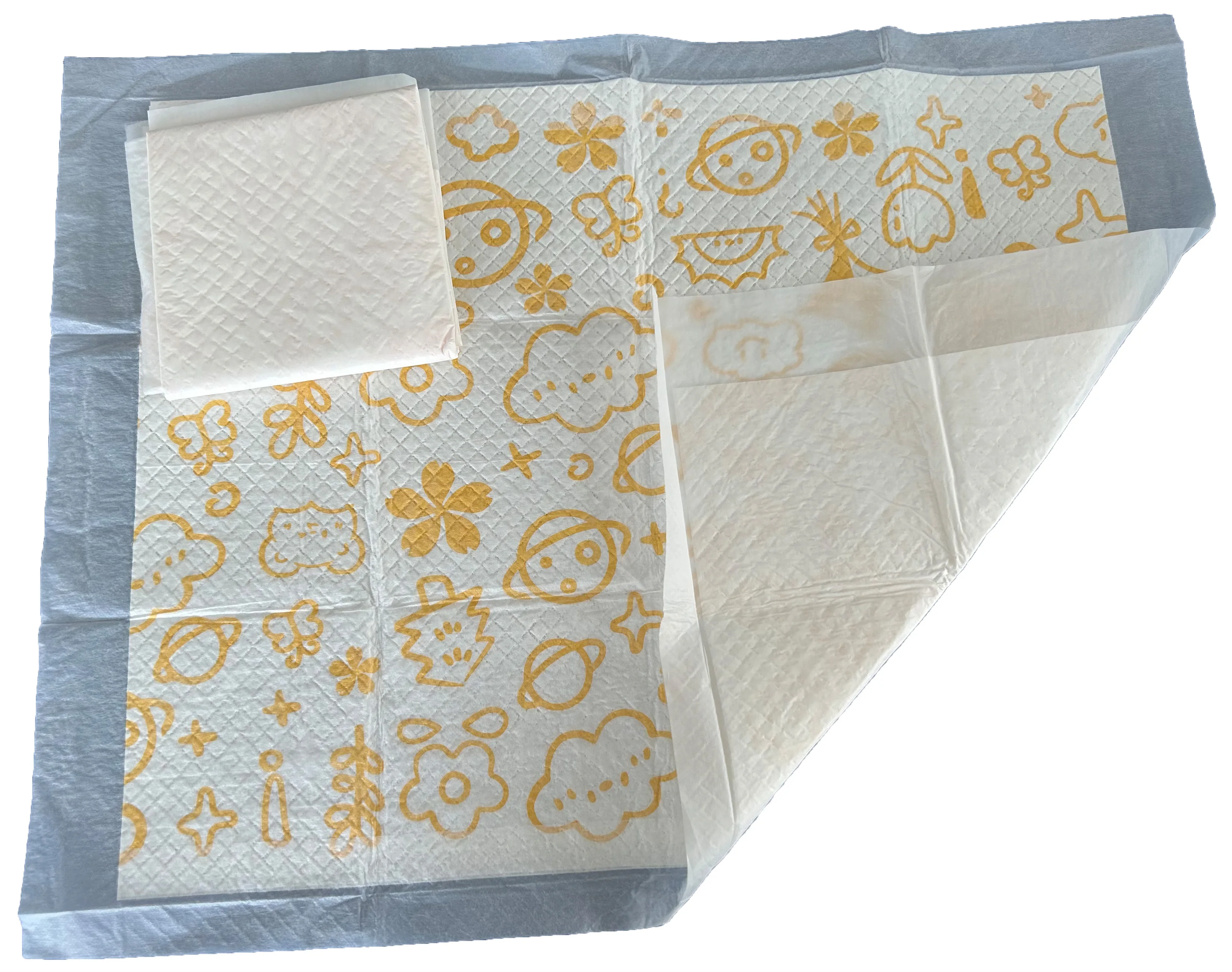 Яркий оранжевый принт с высокой абсорбирующей водонепроницаемой одноразовой подкладкой