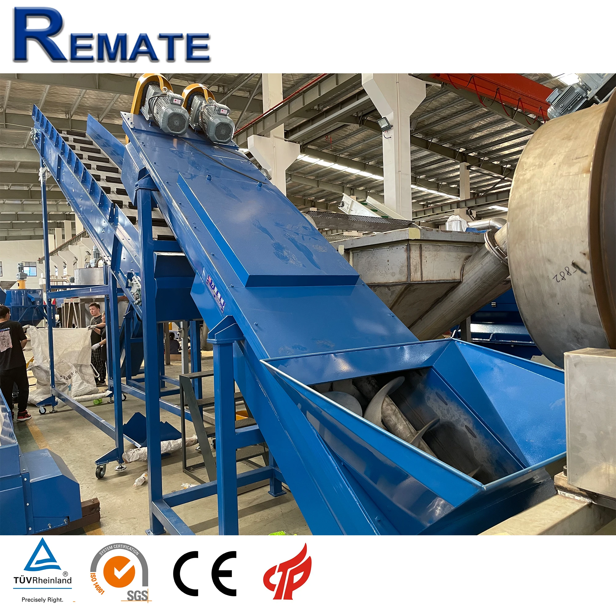 300kg  HDPE fishing line washing line fully automatic plastic recycling machine from remate