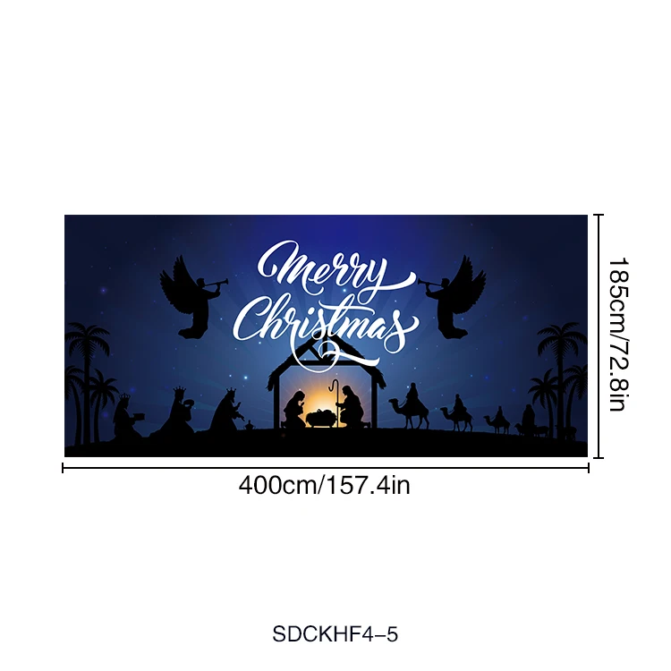 Christmas Garage Door Banner 6 x 13 ft Large Merry Christmas Backdrop Decorations For Outdoor Indoor Home Wall Photo Background